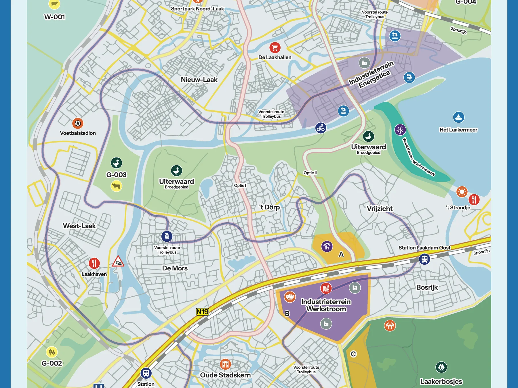 Kaart van Stad Laakdam