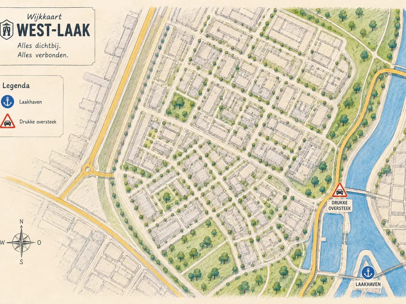 Kaart van Wijk West-Laak
